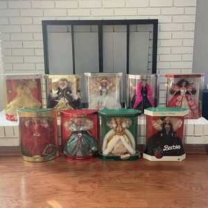 Barbie Happy Holiday Special Edition Collection Dolls VTG 1989-97 NEW IN BOX (9)